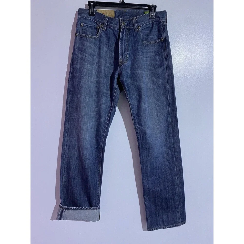 Gap Jeans Mens 30x32 Blue Dark Wash‎ Straight Fit Everyday Casual